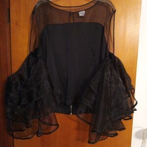 Black Cold Shoulder Top